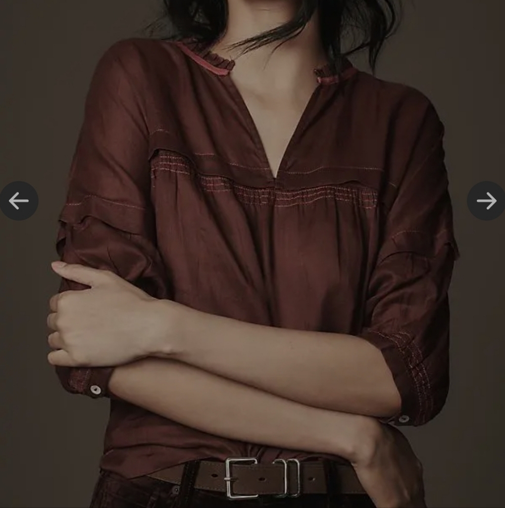 Maeve Deep Burgundy Blouse